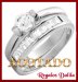 Anillo Plata Rodinada CZ Cristal Sinfin Y Solitario