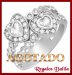 Anillo Plata Rodinada CZ Cristal Corazones