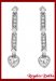 Aros de Plata Rodinada Con Cubics Cristal