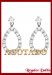 Aros de Plata Rodinada Modelo Gota Topacios