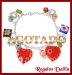 Pulsera Plata Rodinada Modelo Cristales Murano