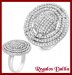 Anillo Plata Rodinada CZ Cristal Coctail