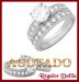 Anillo Plata Rodinada CZ Cristal Sinfin Y Solitario