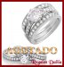 Anillo Plata Rodinada CZ Cristal Sinfin Y Solitario