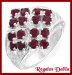 Anillo Plata Rodinada Rubies Naturales