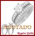 Anillo Plata Rodinada CZ Cristal Sinfin Y Solitario