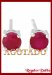 Aros de Plata Rodinada Rubies Naturales