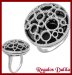 Anillo Plata Rodinada Onix Natural