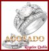 Anillo Plata Rodinada CZ Cristal Sinfin Y Solitario