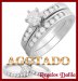 Anillo Plata Rodinada CZ Cristal Sinfin Y Solitario