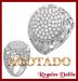 Anillo Plata Rodinada CZ Cristal Sello