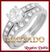 Anillo Plata Rodinada CZ Cristal Sinfin Y Solitario