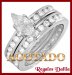 Anillo Plata Rodinada CZ Cristal Sinfin Y Solitario