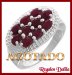 Anillo Plata Rodinada Rubies Naturales