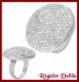 Anillo Plata Rodinada CZ Cristal Coctail