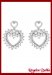 Aros de Plata Rodinada Corazones Cubics