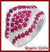 Anillo Plata Rodinada Rubies Naturales