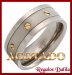 Anillo de Titanio con Tornillos de Oro 14 kt