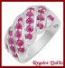 Anillo Plata Rodinada Rubies Naturales