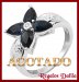 Anillo Plata Rodinada Zafiros Naturales