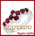 Anillo Plata Rodinada Rubies Naturales