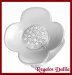 Anillo Plata Rodinada CZ Cristal Coctail Flor