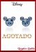 Aros de Plata Rodinada Modelo Mickey