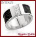 Anillo de Plata Italiana y Cuero DV ITALY