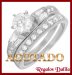 Anillo Plata Rodinada CZ Cristal Sinfin Y Solitario