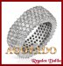 Anillo de Plata Rodinada Sinfin 5 Hileras