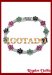 Pulsera Plata Rodinada Esm. Zaf. Rubíes