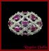 Anillo Plata Rodinada Rubies Naturales