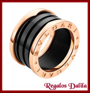 Anillo de Acero Bvlgar B-Zero Black/Rose