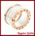 Anillo de Acero Bvlgar B-Zero White/Ros