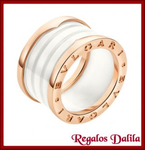 Anillo de Acero Bvlgar B-Zero White/Rosé