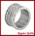 Anillo de Acero Modelo Bvlgari B-Zero Cristales