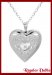 Relicario Plata Rodinada Corazón 1 Cubic