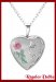 Relicario Plata Rodinada Corazón Paloma
