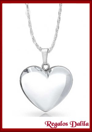 Dije y Cadena de Plata Italiana Corazón