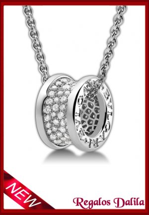 Dije/Cad Acero Bvlgar B-Zero Pavé Silver