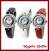 Reloj de Plata Rodinada con Cristales Flotantes