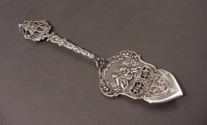 Antique Lovely Cake Server Ornate Silver 800 Sold!
