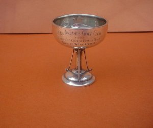Vintage Golf Trophy Cup Solid Silver San Andres Golf Club 1930 Ladies Sold!